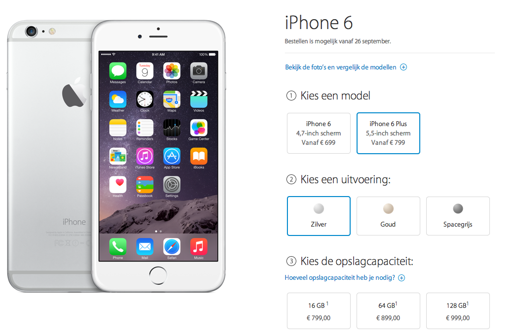 attent De kerk Bruin Telebeeld | En dit zijn de prijzen van de nieuwe iPhone 6 in Nederland